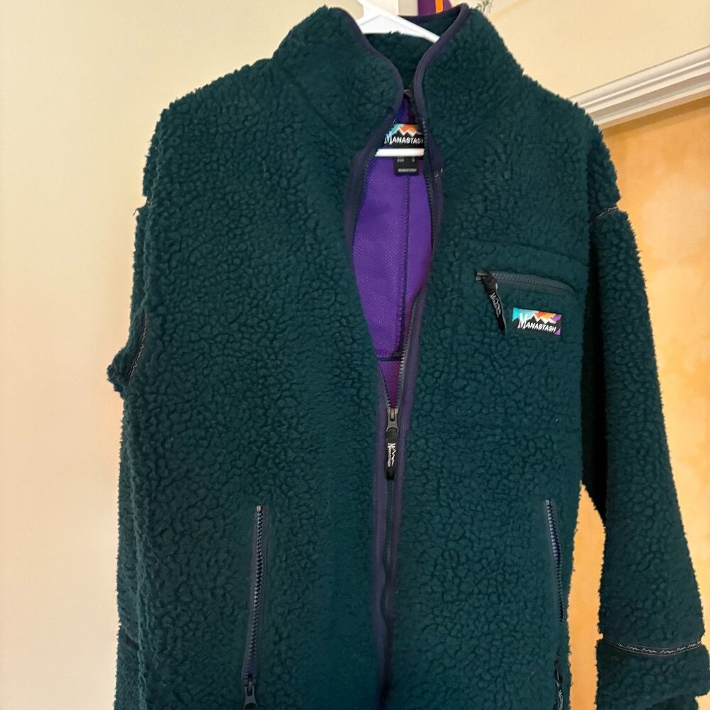 Manastash Mt Gorilla Fleece Full Zip Jacket Dark Green Men’s Size Small